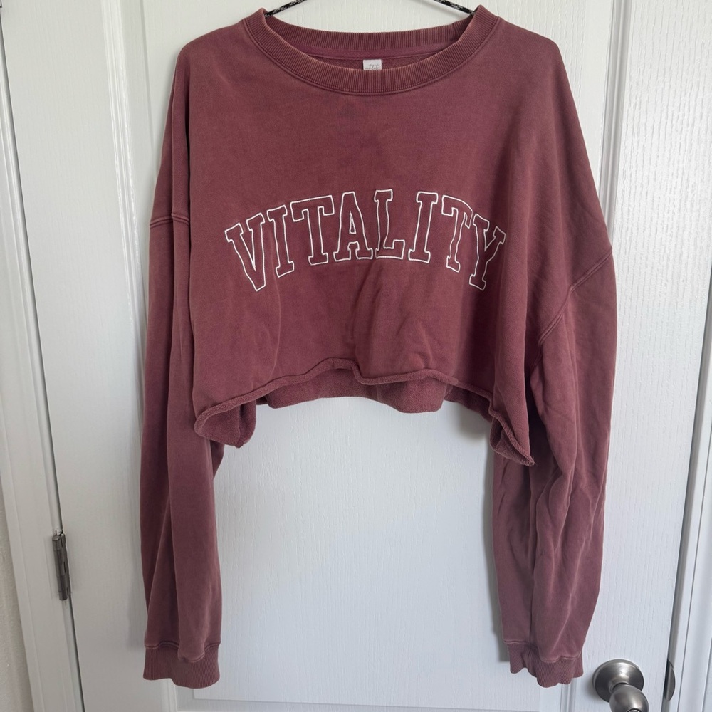 Vitality Women's Cropped Sweatshirt - Pink